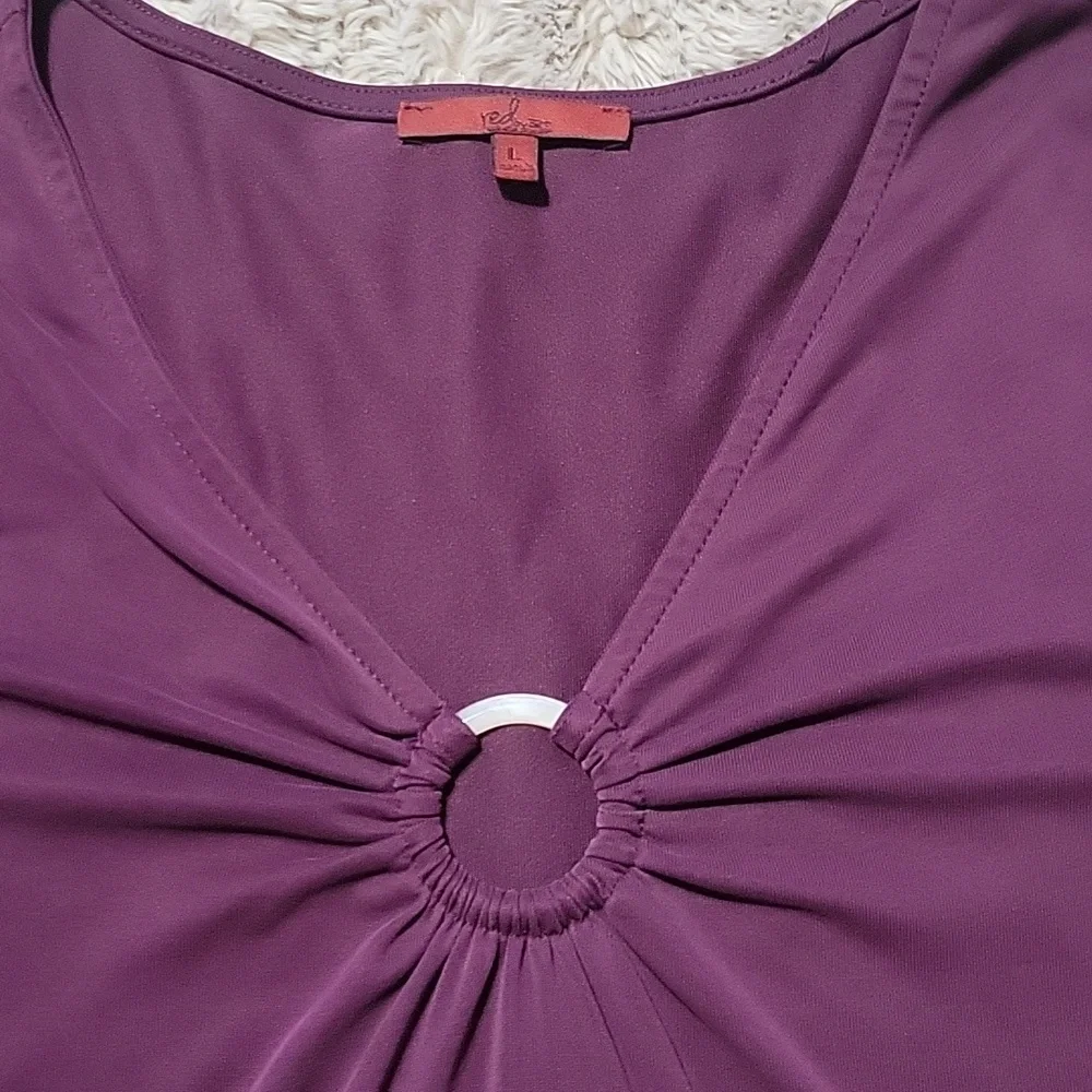 🌞RED BY BKE Deep Maroon Long Sleeve Top. Sz Large - Picture 2 of 4